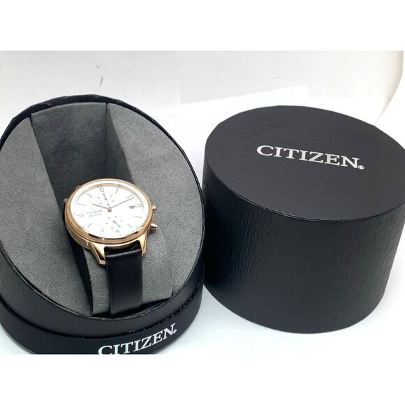 Citizen Women's Watch FB2003-05A Eco-Drive Chronograph White Dial Rose Gold 39mm - Picture 3 of 14